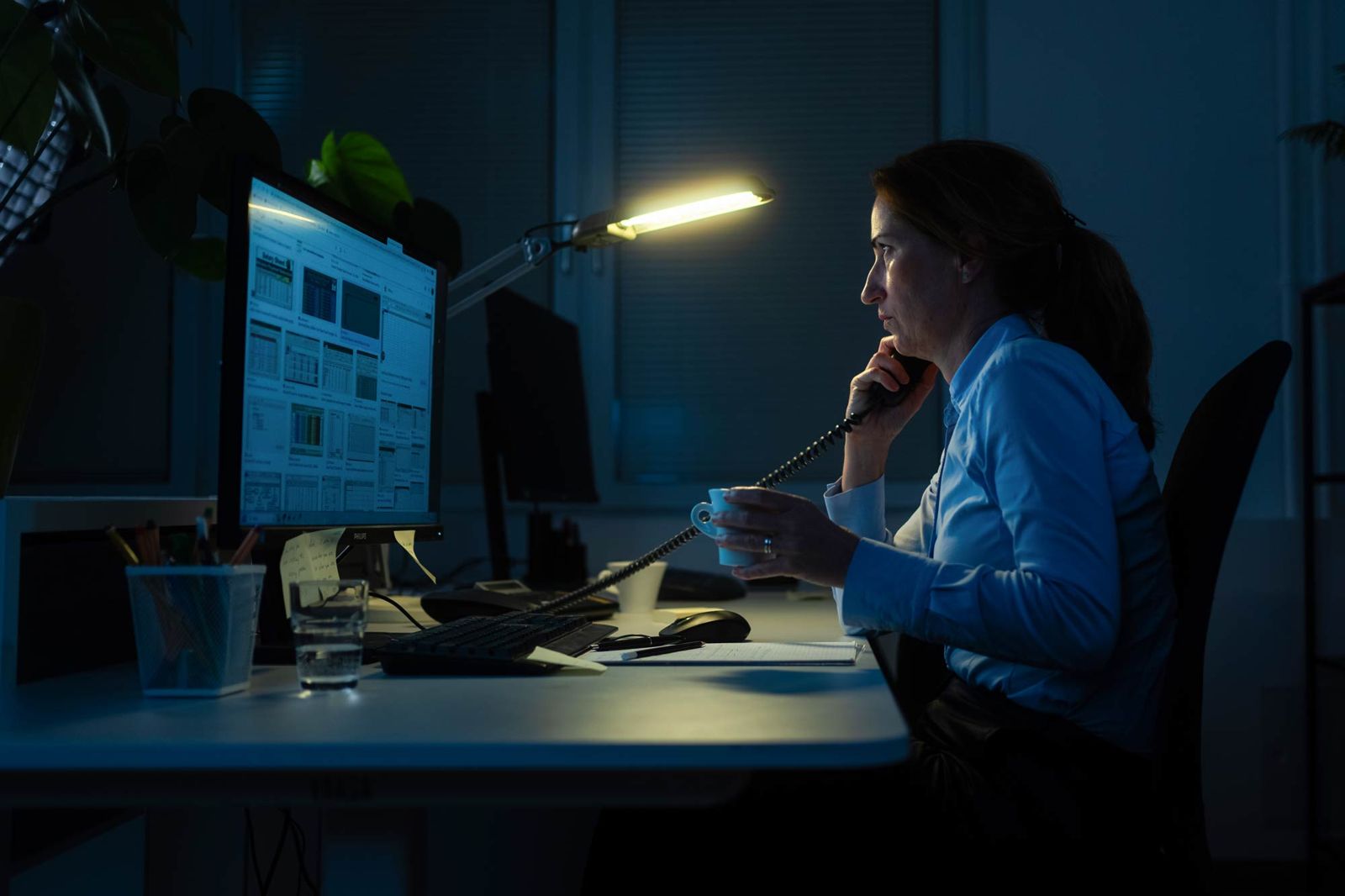Szene aus einer Kurzfilmproduktion im Büro